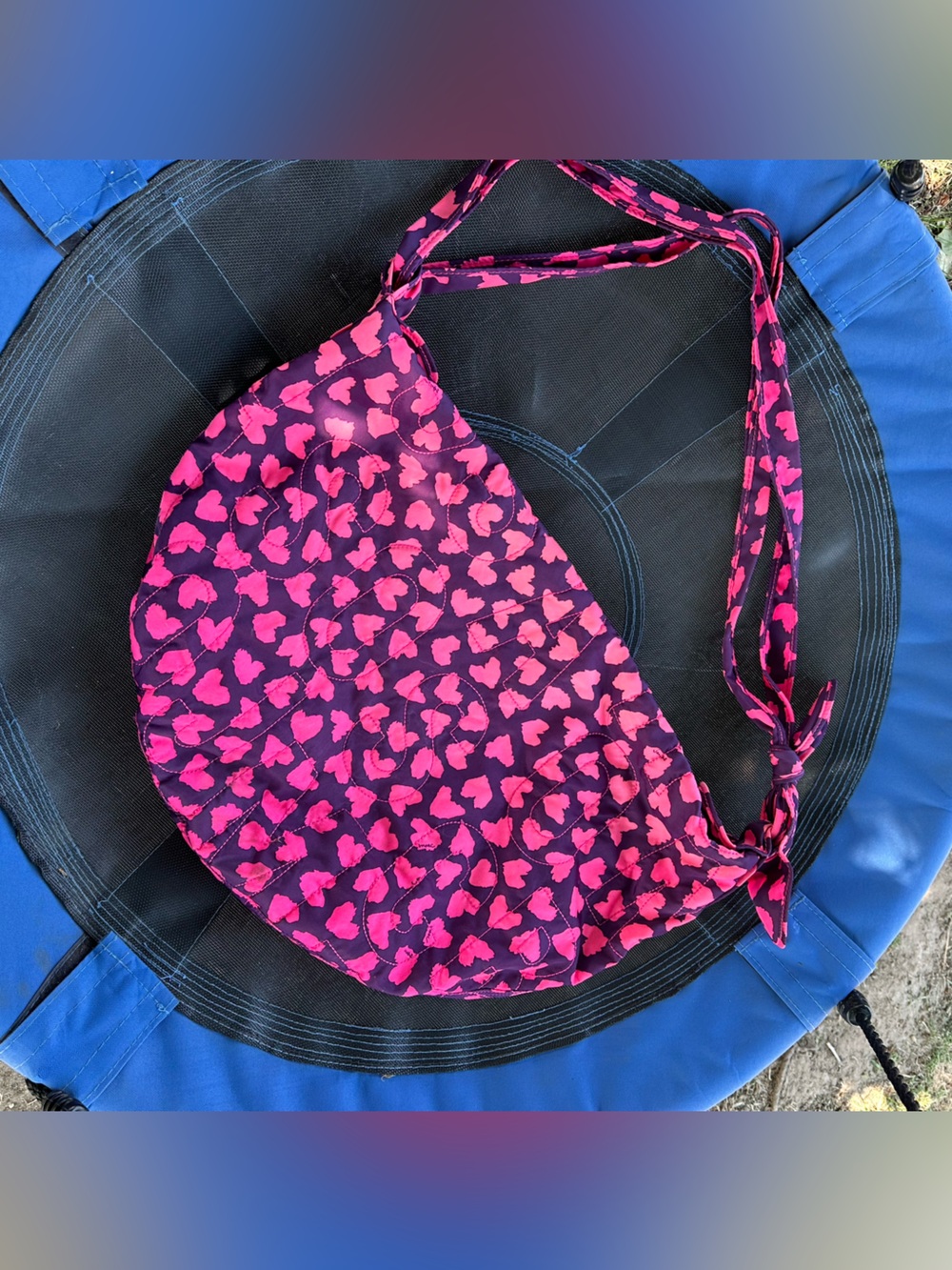 Marc Jacobs Pink and Purple Quilted Heart-Print Hobo - Picture 8 of 9